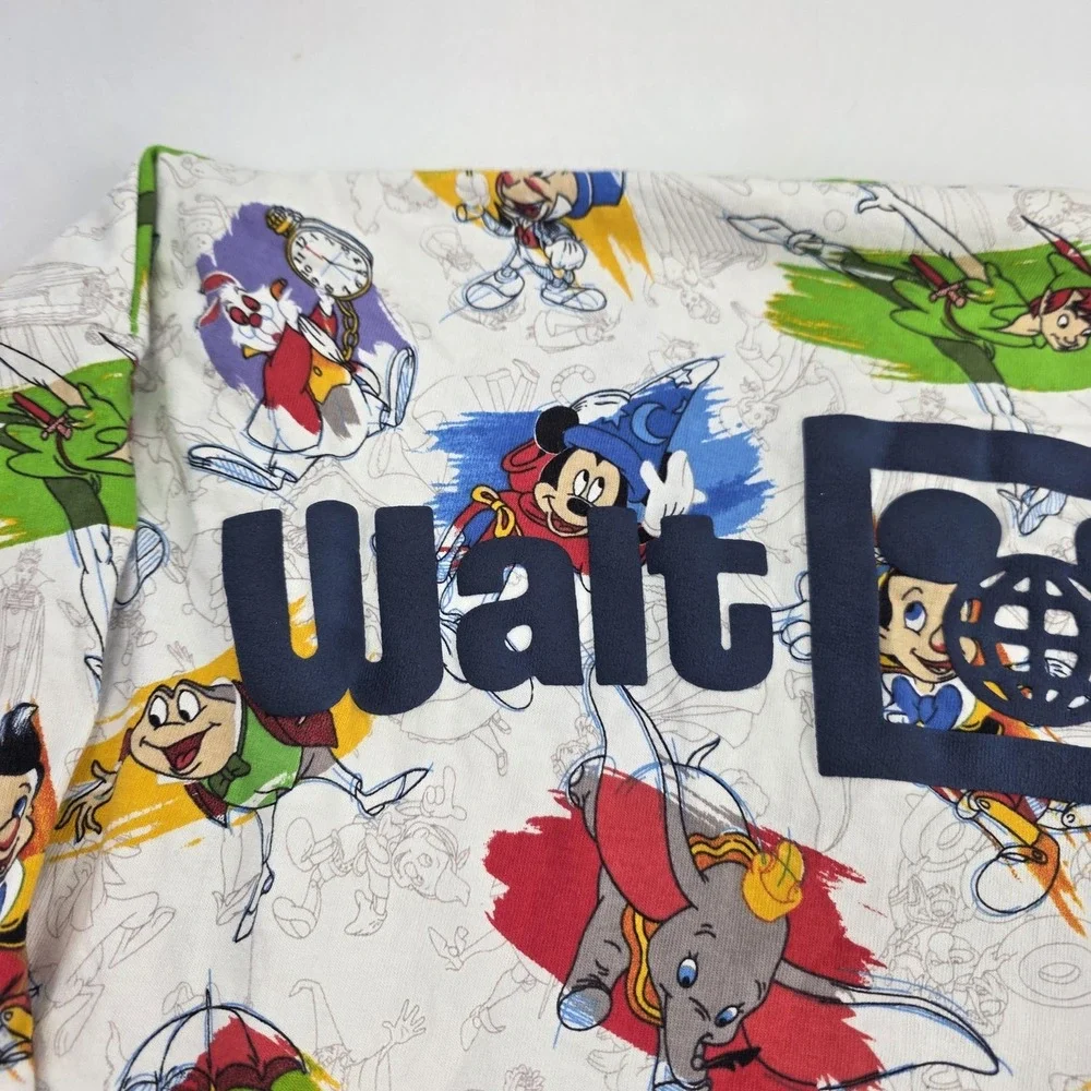 Disney Walt Disney World Shirt Womens Large Multicolor Character Spirit Jersey